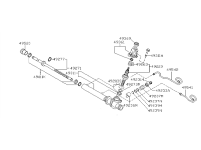 2001 Infiniti Q45 Rack And Pinion - 49200-3H000