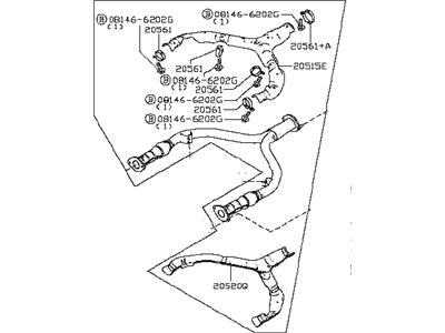 Infiniti 20020-1CA0A Front Exhaust Tube Assembly