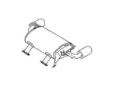 Infiniti 20100-1CA0A Exhaust Main Muffler Assembly