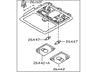 Infiniti 26430-CL70B Lamp Assembly-Map