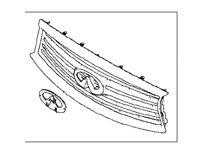 Infiniti 62072-3WP0B Front Bumper Grille, Center