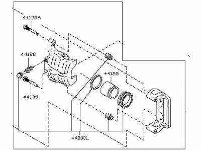 Infiniti FX45 Brake Caliper - 44001-CG012