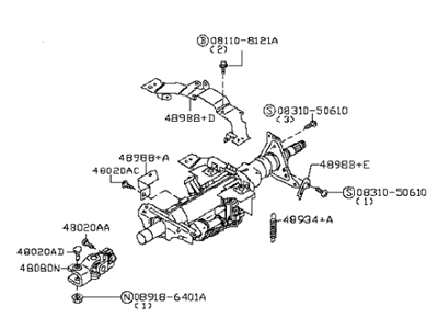 2006 Infiniti G35 Steering Column - 48810-CF91A