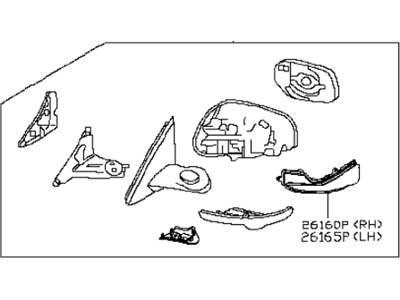 Infiniti 96301-5NA0A Door Mirror Assy-RH