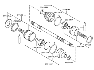 Infiniti M56 Axle Shaft - 39601-1MC0A