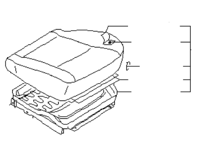 Infiniti 87350-6P662 Cushion Assy-Front Seat