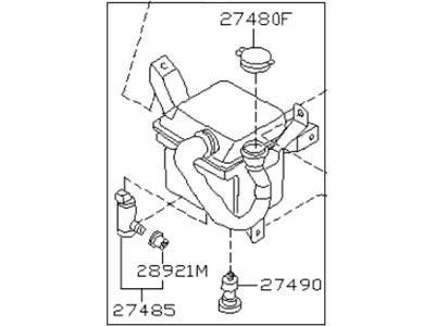 1997 Infiniti Q45 Washer Reservoir - 28910-6P100