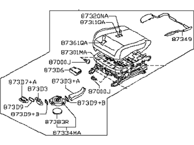 Infiniti 87350-3GV8A Cushion Assembly - Front Seat