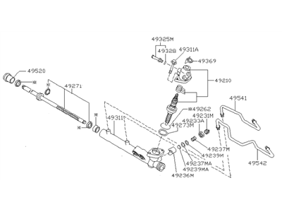 Infiniti 49200-60U10 Power Steering Gear Assembly