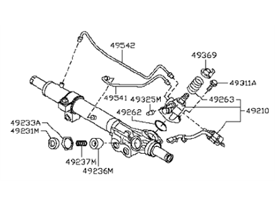 2011 Infiniti QX56 Steering Gear Box - 49200-1LA1A
