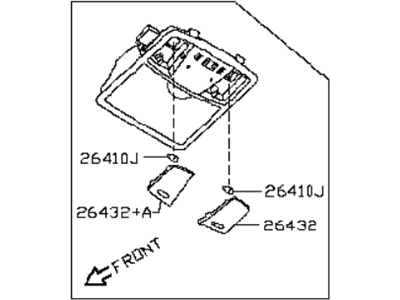 Infiniti 26430-1BA3A Lamp Assembly Map