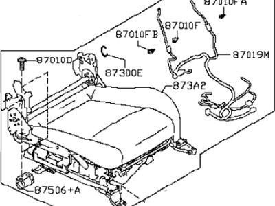 Infiniti 87300-1MS5C Cushion Assy-Front Seat