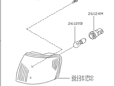 Infiniti 26130-5ZA0A Turn Signal Lamp Assy-Front,RH