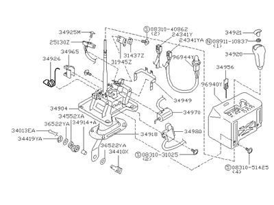 Infiniti 34902-60U00 Transmission Control Device Assembly