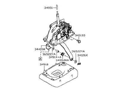 Infiniti M56 Automatic Transmission Shifter - 34901-1MA1A