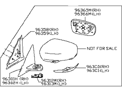 Infiniti Car Mirror - K6301-1MA0B