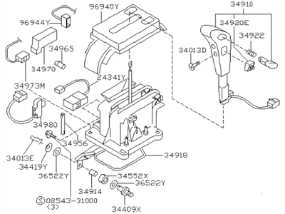 Infiniti 34901-6P112 Transmission Control Device Assembly