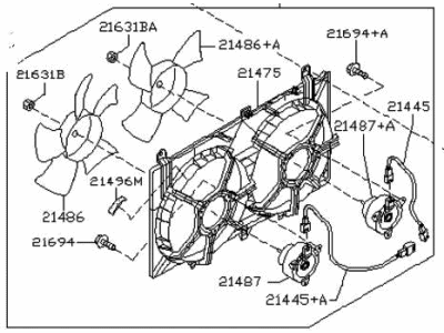 Infiniti G35 Radiator fan - 21481-CD00A