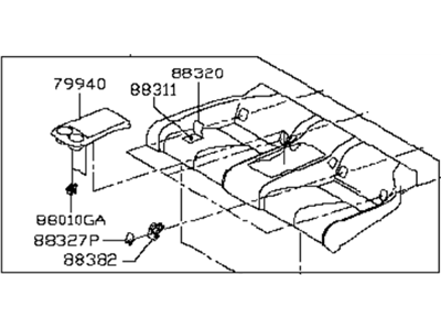 Infiniti 88300-5CA0E Cushion Assy-Rear Seat