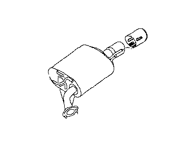 Infiniti 20100-1ML0A Exhaust Main Muffler Assembly