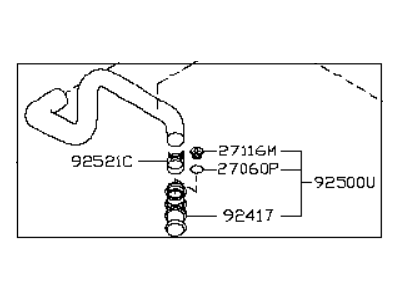 Infiniti 92400-EH00A Hose Assembly Inlet