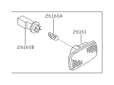 Infiniti 26160-4N000 Lamp Assy-Side Flasher