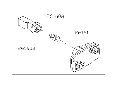2002 Infiniti G20 Side Marker Light - 26160-1N000