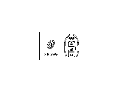 Infiniti EX35 Car Key - 285E3-1BA1A