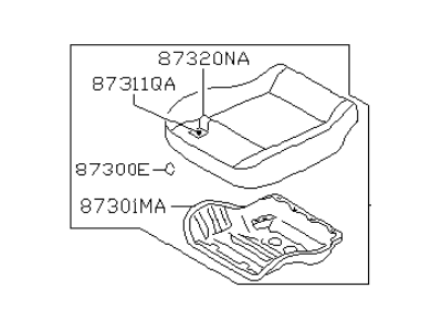 Infiniti 87350-4J905 Cushion Assy-Front Seat