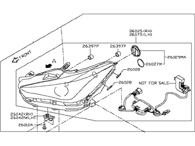 Infiniti 26010-6HH7A Right Headlight Assembly