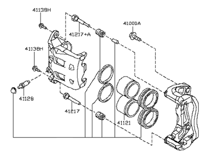 Infiniti QX70 Wheel Cylinder Repair Kit - 41120-VC226