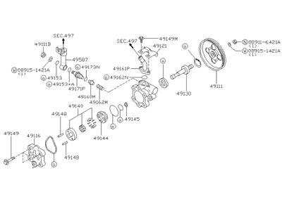 Infiniti 49591-6P025 Seal Kit-Power Steering Pump