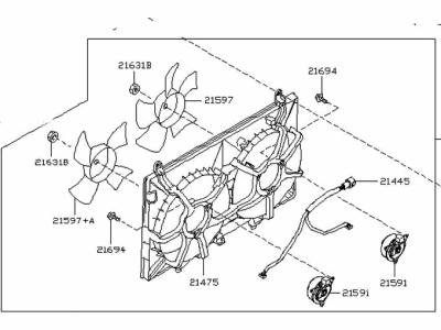 Infiniti FX45 Radiator fan - 21481-CG010