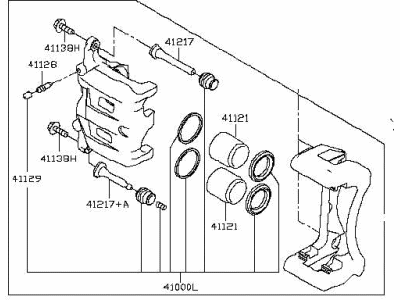 Infiniti QX50 Brake Caliper - 41011-4GA0A