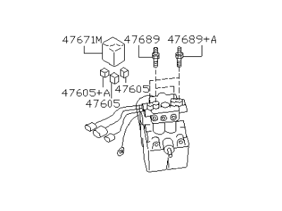 Infiniti 47600-60U00 Actuator Assy-Anti Skid