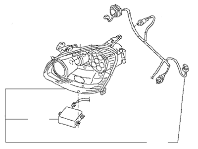 Infiniti 26025-AT505 Headlamp Housing Assembly, Right