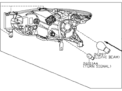 Infiniti 26010-9NF0B Right Headlight Assembly
