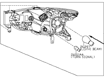 Infiniti 26060-9NG3B Left Headlight Assembly