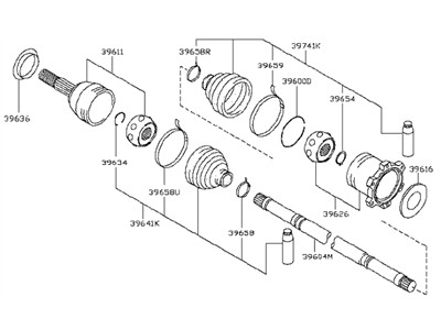 Infiniti G37 Axle Shaft - 39600-JL00B