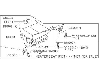 Infiniti 88300-1W300 Cushion Assy-Rear Seat,RH