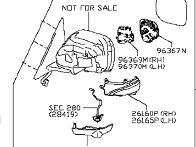 Infiniti 96302-1V91D Door Mirror Assy-LH