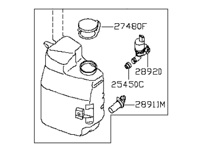 Infiniti 28910-ZC30A Windshield Washer Tank Assembly