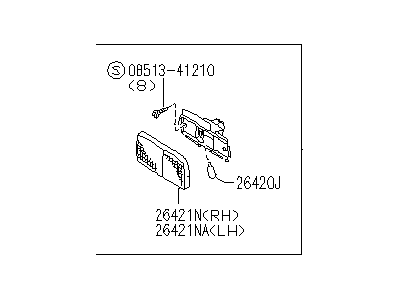 Infiniti 26420-60U00 Lamp Assembly-Door Step,RH