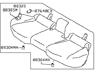 Infiniti 88300-1CA1A Cushion Assembly Rear Seat