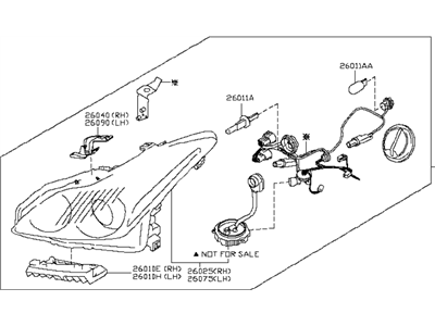 Infiniti 26010-JL02B Right Headlight Assembly