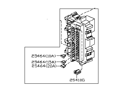 Infiniti G25 Relay Block - 24350-1NF1B