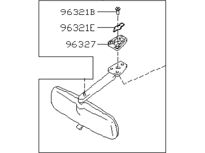 Infiniti G20 Car Mirror - 96321-4M410