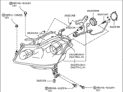 2006 Infiniti M35 Headlight - 26060-EH126