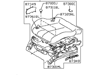 Infiniti 87350-JJ70C Cushion Assembly - Front Seat