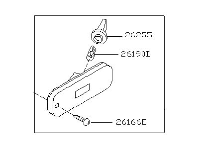 Infiniti 26195-7J125 Lamp Assembly-Rear Side Marker,LH